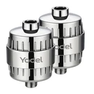 Yodel Shower Filter 2 Pack Chrome Hard Water Softener 99% Chlorine Impurities. Fixed Price $47.63.