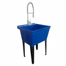 Tehila Blue 19 Gallon Utility Sink With High-arc Stainless Finish Coil Pull-down. Fixed Price $257.99.