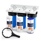 Aquaboon 3-STAGE Whole House Water Filter System Micron 10X4.5 Big Blue. Fixed Price $437.99.