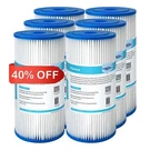 6 Pack 10"X4.5" Whole House Pleated Sediment Water Filter Cartridge For Big Blue. Fixed Price $58.75.