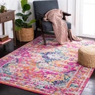 Safavieh Madison Collection Area Rug 5FT1IN Square Fuchsia Gold Boho Chic Medall. Fixed Price $86.95.