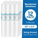 Micron 20" X 2.5" String Wound Whole House Well Water Sediment Filter 12-PACK. Fixed Price $62.99.