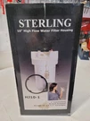 New Sterling 10" High Flow Water Treatment White Sump Filter Housing HJ10-1. Fixed Price $59.95.