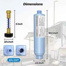 Rv Water Filter With Plastic Flexible Hose Remove Odors Chlorine Rust Sediment. Fixed Price $17.99.