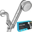 Pureaction Luxury Filtered Shower Head With Handheld Hose - Hard Water Softener. Fixed Price $104.99.