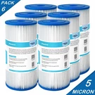 6 Pack Micron 10"X4.5" Whole House Pleated Sediment Water Filter For Big Blue. Fixed Price $58.75.