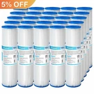 25 Pack 10"X2.5" Whole House System Pleated Sediment Water Filter 5/20/50 Micron. Fixed Price $8.19.