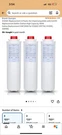 Jetery RF-03-3 Replacement Refrigerator Water Filter Pack. Fixed Price $33.99.