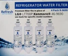 Refresh R-9690 Replacement Water Filter For Lg & Kenmore Refrigerators (4 Pack). Fixed Price $25.00.