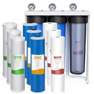 3 Stage 20" Big Blue Housings Whole House System Sediment Carbon Filter Gauge. Fixed Price $449.99.