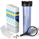 High Capacity Transparent Whole House Water Filter System With Sediment. Fixed Price $124.99.