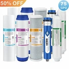 Stage Reverse Osmosis System Water Filter With 75GPD Ro Membrane 5-10 Pack Set. Fixed Price $53.45.