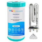 H&g Lifestyles 10X4.5 Water Descaler, Anti-scale Saltless Softener Cartridge. Fixed Price $49.99.