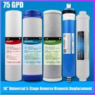 Stage Reverse Osmosis System Water Filter With 75GPD Ro Membrane 5-PACK Set Us. Fixed Price $27.99.