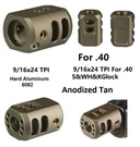 9/16X24 9/16-24 Tpi Fits Glock S&w .40 Muzzle Brake Compensator Al Tan. Fixed Price $24.99.