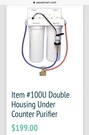 Aquasmart Under Counter 2 Stage Water Filter System With Faucet - $199. Fixed Price $69.00.