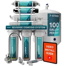 7-STAGE Uv & Alkaline Reverse Osmosis Water Filter System 100 Gpd. Fixed Price $416.99.