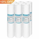 6 Pack 20" X 4.5" Big Blue Whole House System String Wound Sediment Water Filter. Fixed Price $44.54.