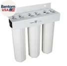 Whole House Three Stage Water Filtration System With Fine Sediment, Iron And Car. Fixed Price $675.78.