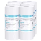 6 Pack Micron 4.5"X10" Whole House Sediment Water Filter Cartridge Replacement. Fixed Price $33.99.