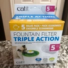 New Catit Triple Action Flower Fountain Filters 5 Pack #43746 Water Softening. Fixed Price $25.99.