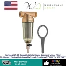 Ispring WSP-50 Reusable Whole House Sediment Water Filter Micron Flushable. Fixed Price $64.99.