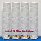 Lot Of 19 String Wound Replacement Sediment Water Filter Cartridge, 12" Length. Fixed Price $99.94.