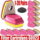 1-20 Pairs For 3M 60923 Organic Gas Replacement Respirator Cartridge/filter New. Fixed Price $150.99.