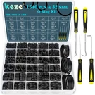 Keze 32 Size 1540 Pcs Rubber Rings Assortment Kit With OD:4MM-50MM, Black. Fixed Price $31.55.