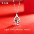 Exquisite Water Drop Pendant Necklace Elegant Sparkling Gemstone. Fixed Price $8.99.