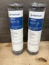 2 Pack Pentek NCP-10 Standard Inch Undersink Carbon Impregnated Water Filter. Fixed Price $29.99.