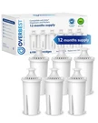 Overbest Nsf Certified Pitcher Water Filter, Replacement For 6 Count, White. Fixed Price $30.65.
