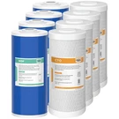8 Pack 10"X4.5" Big Blue Kdf Carbon Water Softener Filter Whole House Cartridge. Fixed Price $208.31.