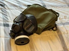 M40 Gas Mask Size Medium Refurbished With Filter, Outserts, Second Skin, And Bag. Fixed Price $200.00.