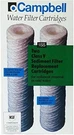 Campbell 1SS Sediment Filter Cartridge, 5 Micron, 9-3/4" Length, 2/BOX. Fixed Price $45.03.