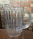 Rubbermaid 60 Oz Clear Ribbed Hard Plastic Bouncer Pitcher 3 Way Pour Nsf 9F48. Fixed Price $14.99.