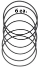 151122 Oring Compatible With Big Blue, Pentek, Pentair O-ring Oem Size 6 Pieces. Fixed Price $19.32.