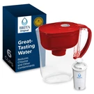 Brita Metro Water Filter Pitcher With Smartlight Change Indicator, 6 Cup, Red. Fixed Price $43.90.