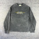 Aries Logo Print Acid Wash Sweatshirt Chrome Deser Size Xxs Italy Made Pullover. Fixed Price $75.00.