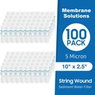 25/50/100 Pack Micron 10"X2.5" String Wound Whole House Sediment Water Filter. Fixed Price $106.88.