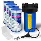 High Capacity Blue Whole House Water Filter System With Pleated Sediment. Fixed Price $84.99.