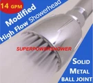 Original Modified High Flow Shower Head * 14 Gpm Soft Pressure Metal Ball. Fixed Price $25.95.