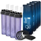 Transparent High Capacity 20 X 4.5 Whole House Filter Systems 1 Brass Port. Fixed Price $209.99.