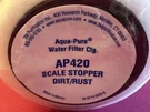 3M Aqua-pure AP420 Dirt/rust/scale Filter Cartridge For Cold Water New. Fixed Price $75.00.