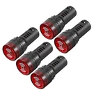 Uxcell 5PCS Red Indicator Light With Buzzer Ac/dc 110V 22MM Panel Mount Flash.... Fixed Price $22.89.