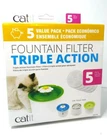 Catit Senses Flower Fountain Triple Action Drinking Water 5 Filters Value Pack. Fixed Price $23.89.