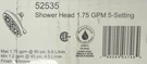 Delta Universal 52535 Multi Function Shower Head,chrome *new*. Fixed Price $27.19.