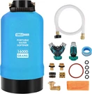Portable Rv Water Softener With Hose, 16000 Grains, Brass Fittings. Fixed Price $255.99.