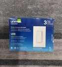 Leviton Decora DSL01-3PW Pack Led Rocker Dimmers With Slider White New G. Fixed Price $37.04.