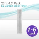 1-6 Pcs 20"BB Whole House Carbon Block Water Filters Fits Vitapur VS20RF-CTO. Fixed Price $145.00.